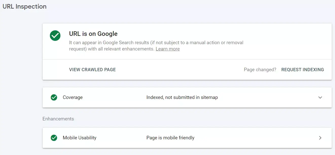 Скриншот Google Search Console № 2